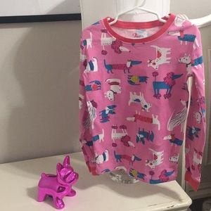 girl’s pajama set doggies long underwear